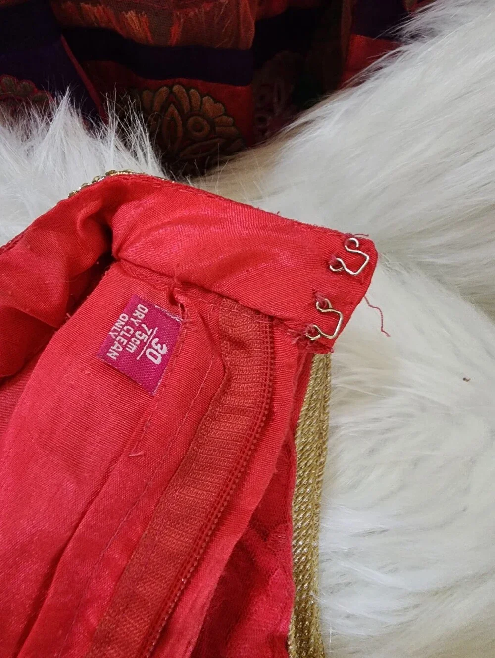 Girls Red Embellished Anarkali Set with Matching Leggings By For Kids Sz 8 Years